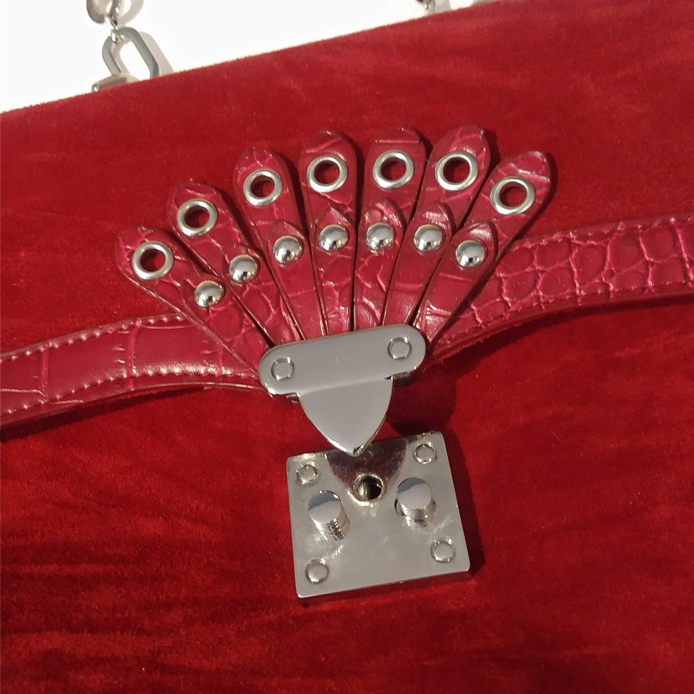 Suede like hand bag - Picture 4 of 4